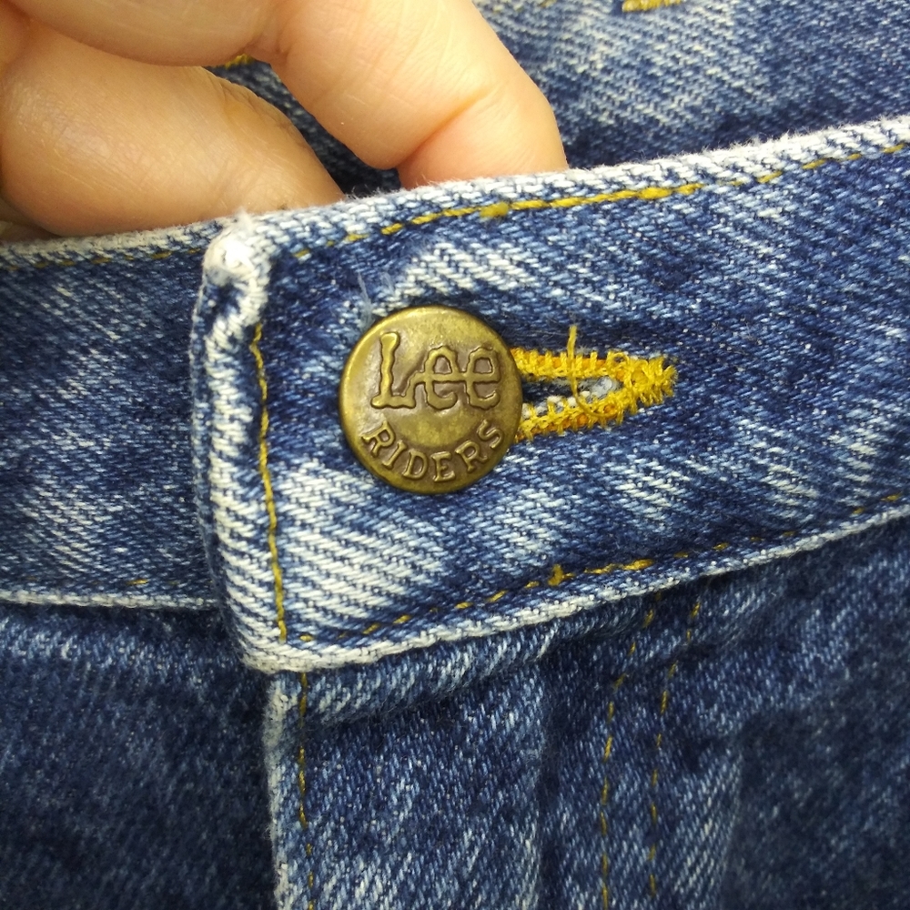 Vintage Lee 100% Cotton High-Rise Baggy Leg "Mom" Jeans - Picture 4 of 11